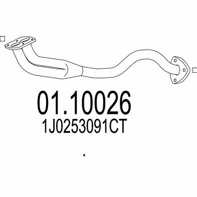 Mts 01.10026 Exhaust pipe 0110026
