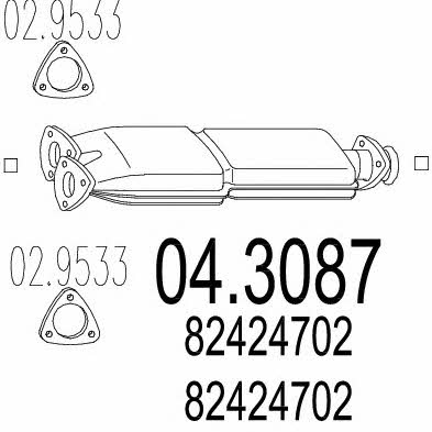 Mts 04.3087 Catalytic Converter 043087