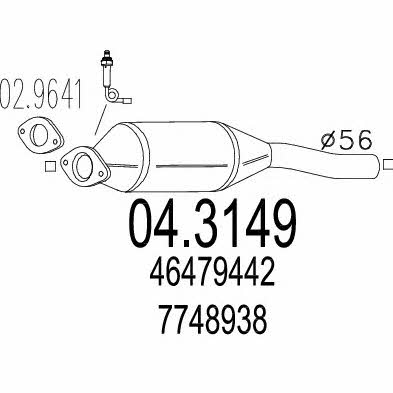 Mts 04.3149 Catalytic Converter 043149