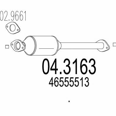Mts 04.3163 Catalytic Converter 043163