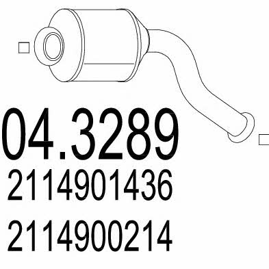 Mts 04.3289 Catalytic Converter 043289