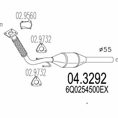 Mts 04.3292 Catalytic Converter 043292