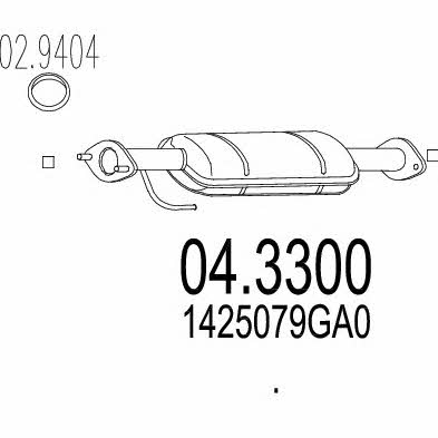 Mts 04.3300 Catalytic Converter 043300
