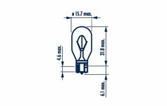 Glow bulb W16W 12V 16W Narva 176313000