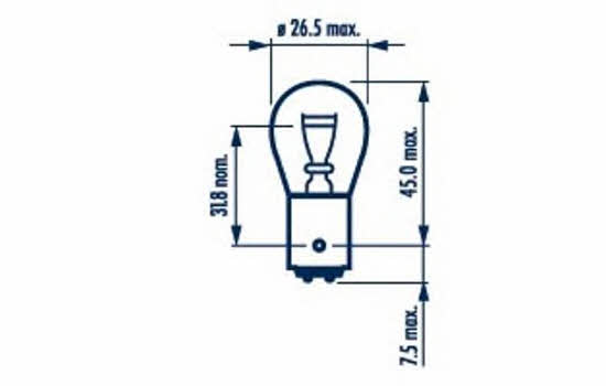 Glow bulb P21&#x2F;5W 24V 21&#x2F;5W Narva 179253000