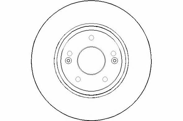 National NBD1544 Front brake disc ventilated NBD1544