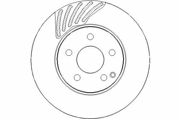 National NBD1552 Front brake disc ventilated NBD1552