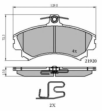 National NP2096 Brake Pad Set, disc brake NP2096