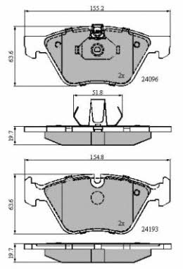 National NP2193 Brake Pad Set, disc brake NP2193