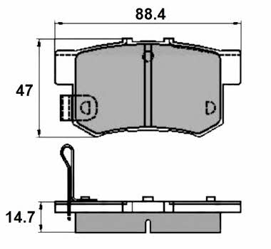 National NP2276 Brake Pad Set, disc brake NP2276