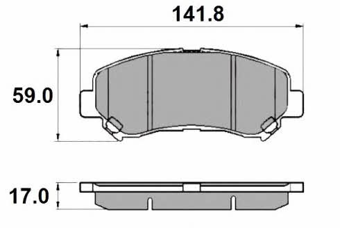 National NP2277 Brake Pad Set, disc brake NP2277