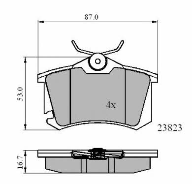 National NP2503 Brake Pad Set, disc brake NP2503