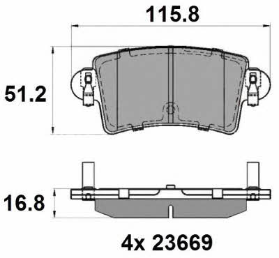 National NP2033 Brake Pad Set, disc brake NP2033