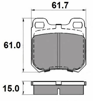 National NP2046 Brake Pad Set, disc brake NP2046