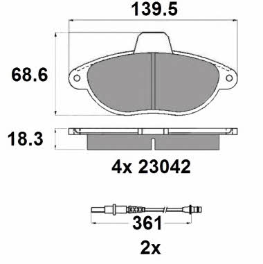 National NP2064 Brake Pad Set, disc brake NP2064