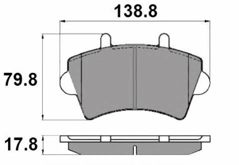 National NP2066 Brake Pad Set, disc brake NP2066