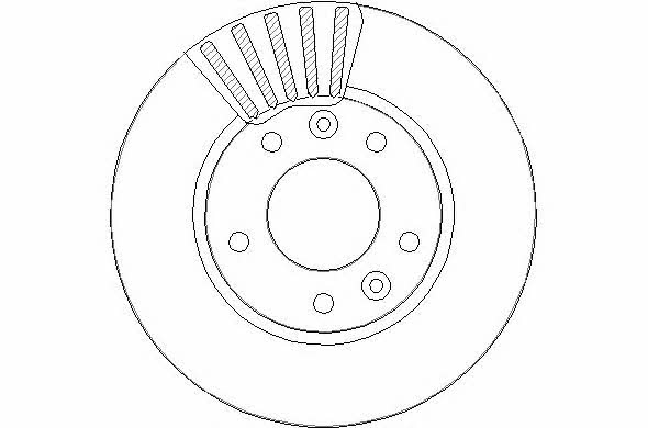 National NBD1582 Front brake disc ventilated NBD1582