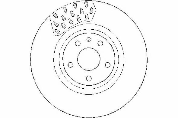 National NBD1597 Front brake disc ventilated NBD1597