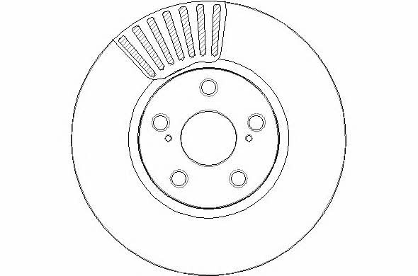 National NBD1725 Front brake disc ventilated NBD1725