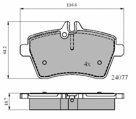 National NP2512 Brake Pad Set, disc brake NP2512