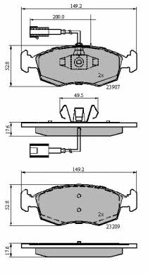 National NP2542 Brake Pad Set, disc brake NP2542