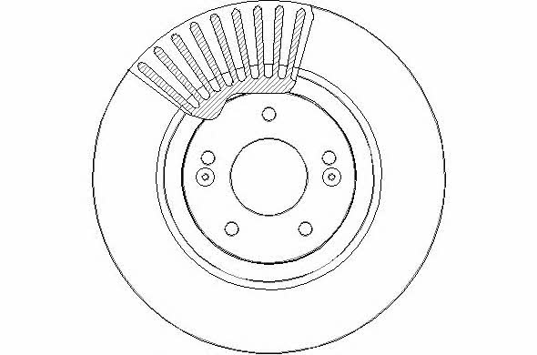National NBD1788 Front brake disc ventilated NBD1788
