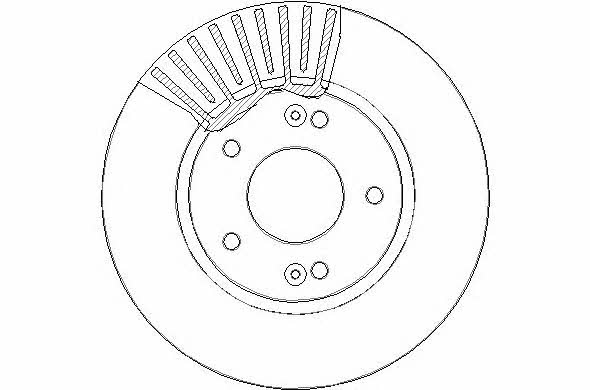National NBD1832 Front brake disc ventilated NBD1832