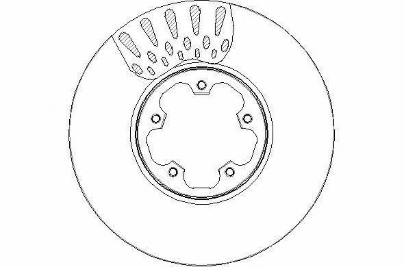 National NBD1846 Front brake disc ventilated NBD1846