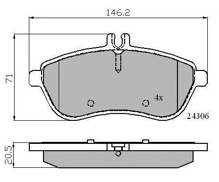 National NP2613 Brake Pad Set, disc brake NP2613