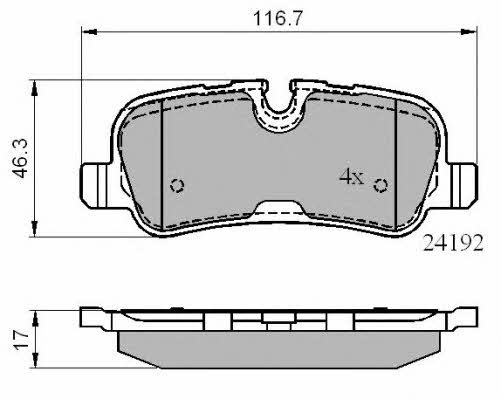 National NP2609 Brake Pad Set, disc brake NP2609