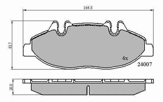 National NP2622 Brake Pad Set, disc brake NP2622