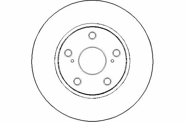 National NBD1635 Front brake disc ventilated NBD1635