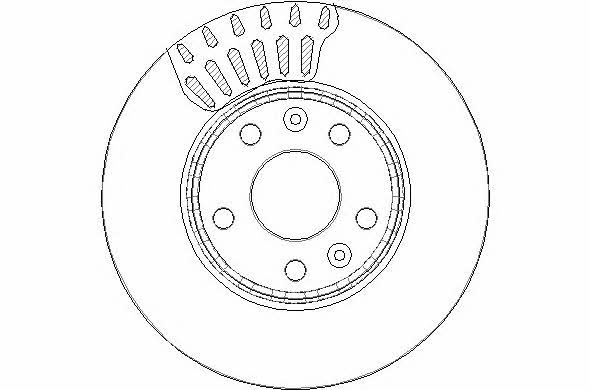 National NBD1638 Front brake disc ventilated NBD1638