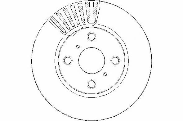 National NBD1639 Front brake disc ventilated NBD1639