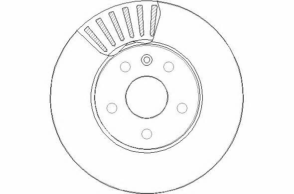National NBD1651 Front brake disc ventilated NBD1651