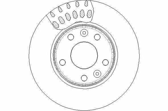 National NBD1669 Front brake disc ventilated NBD1669