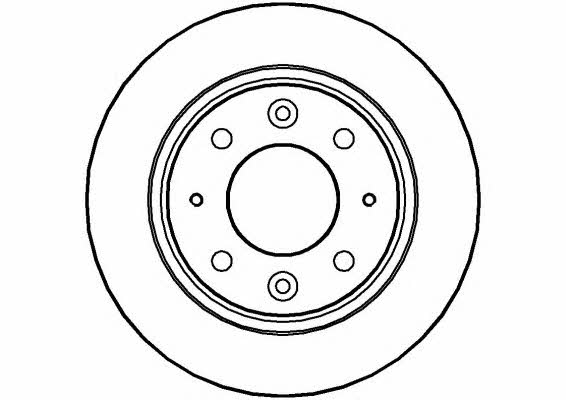 National NBD1022 Rear brake disc, non-ventilated NBD1022