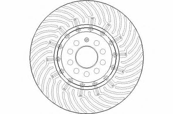 National NBD1596 Front brake disc ventilated NBD1596