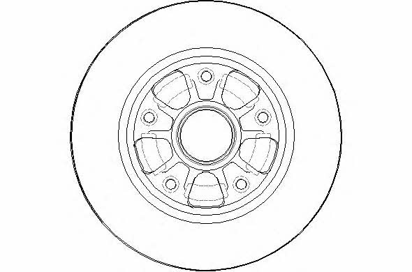 National NBD1774 Rear brake disc, non-ventilated NBD1774