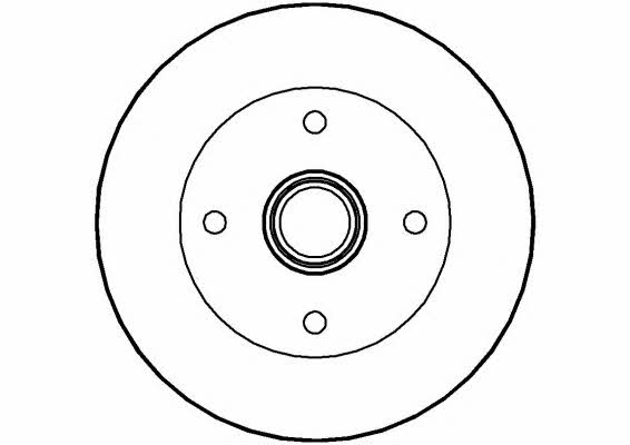 National NBD356 Front brake disc ventilated NBD356