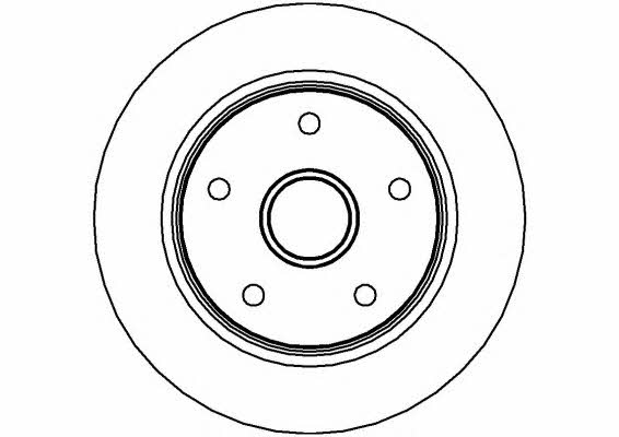 National NBD358 Rear brake disc, non-ventilated NBD358