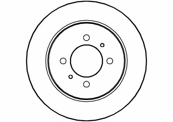 National NBD638 Rear brake disc, non-ventilated NBD638