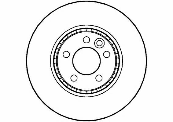 National NBD965 Front brake disc ventilated NBD965