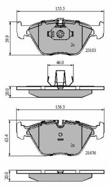 National NP2219 Brake Pad Set, disc brake NP2219