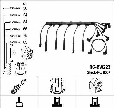 NGK 0567 Ignition cable kit 0567