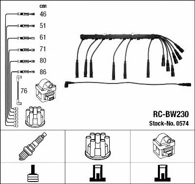 NGK 0574 Ignition cable kit 0574