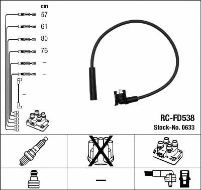 NGK 0633 Ignition cable kit 0633