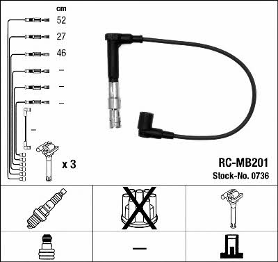 NGK 0736 Ignition cable kit 0736