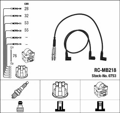 NGK 0753 Ignition cable kit 0753