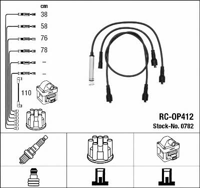 NGK 0782 Ignition lead set 0782 0782 NGK Ignition lead set